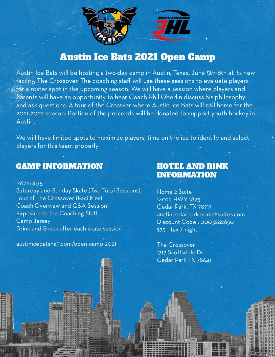 Austin Ice Bats Open Camp Open for Registration