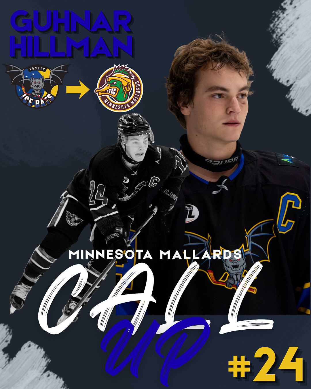 Guhnar Hillman called up to the Minnesota Mallards NAHL team